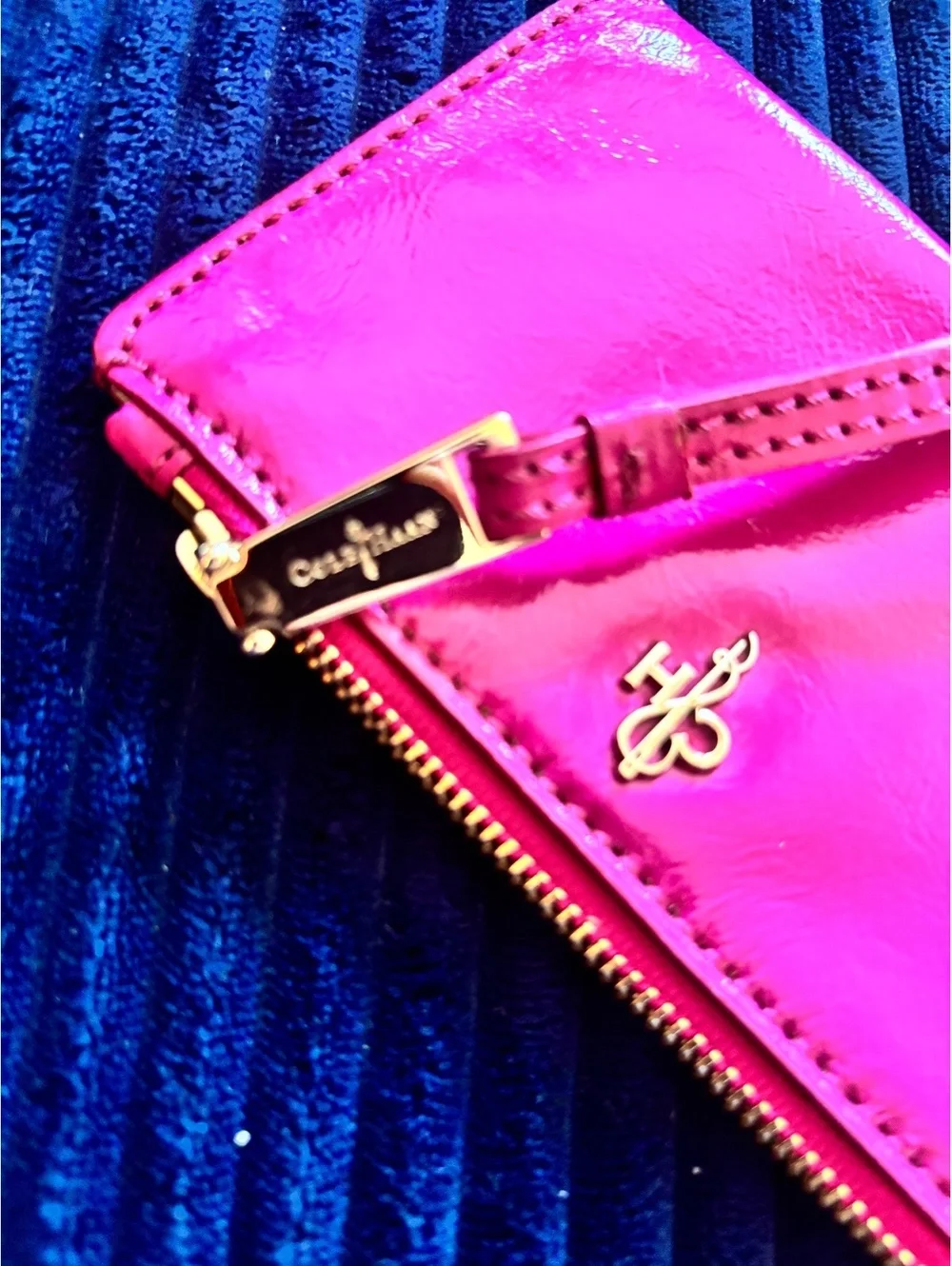 Cole Haan Pink Patent Leather Wristlet Wallet